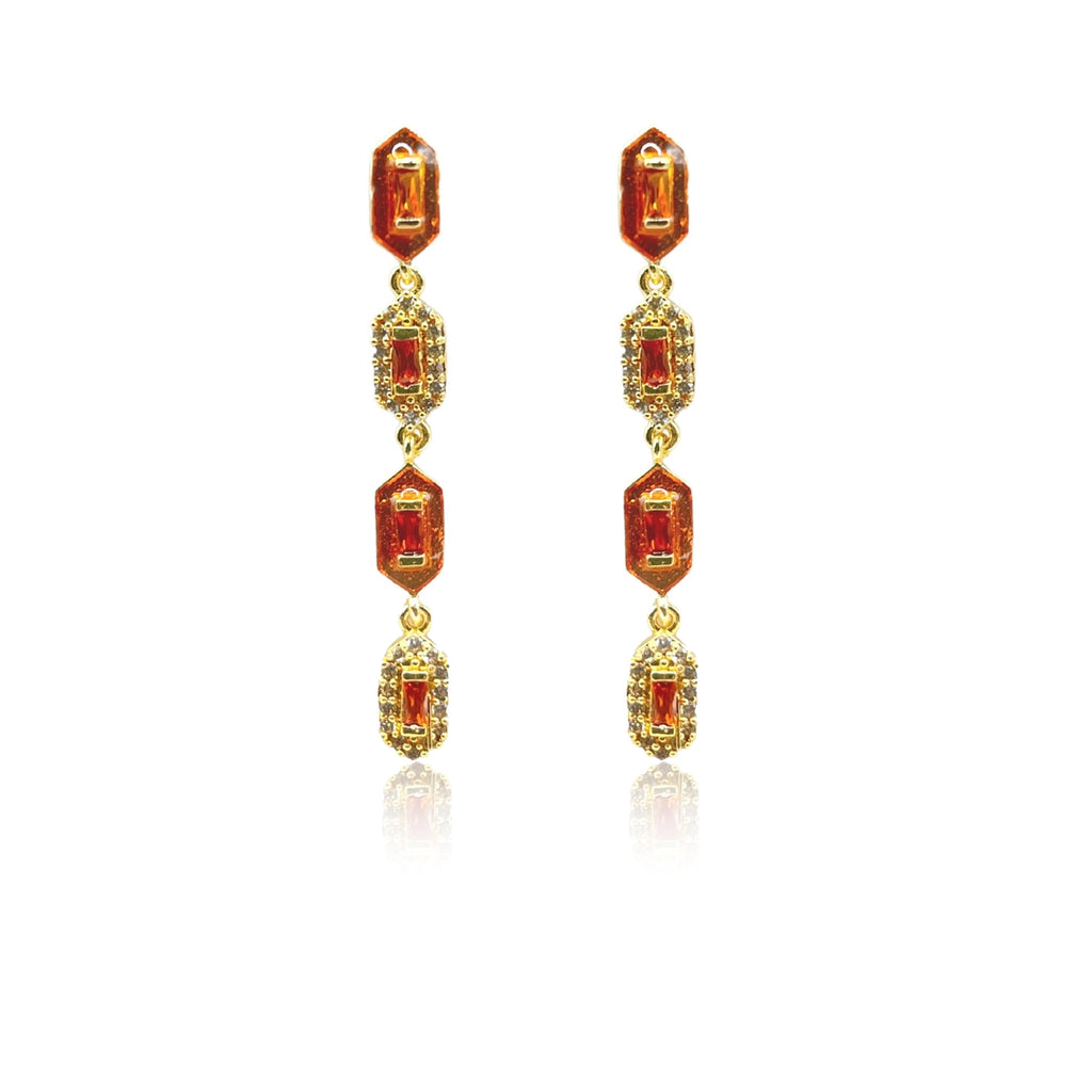 Meenakari long earrings